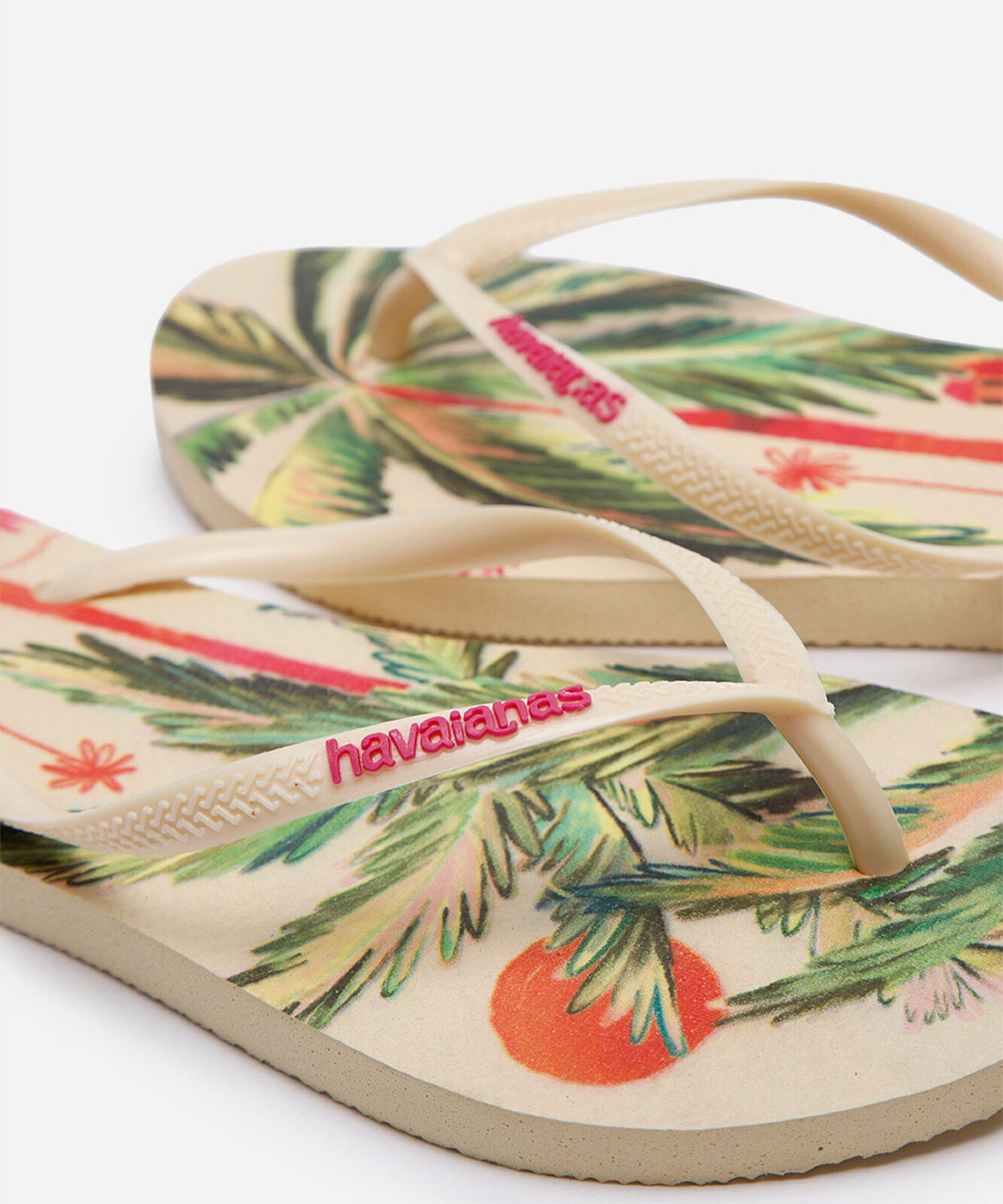 chinelo havaianas slim summer bliss bege