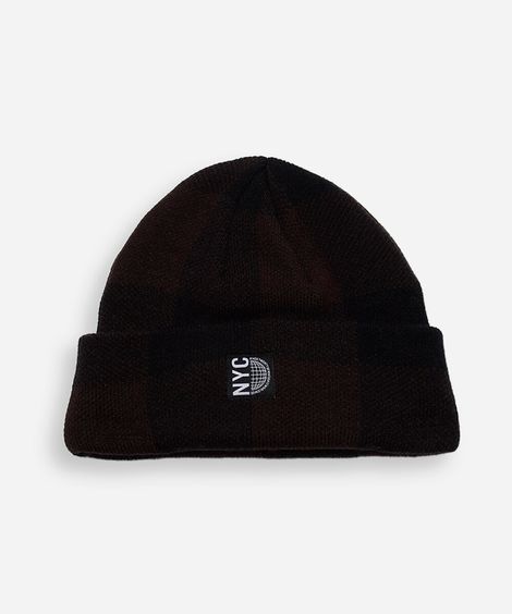 gorro masculino xadrez marrom