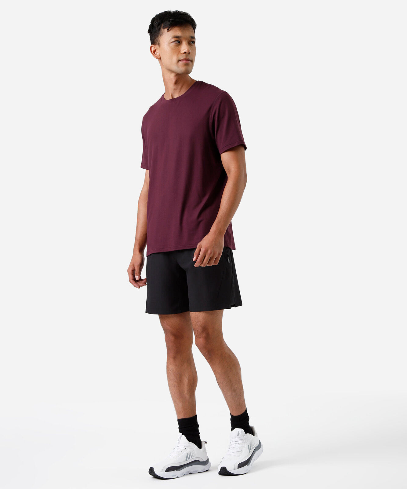 camiseta masculina manga curta vinho