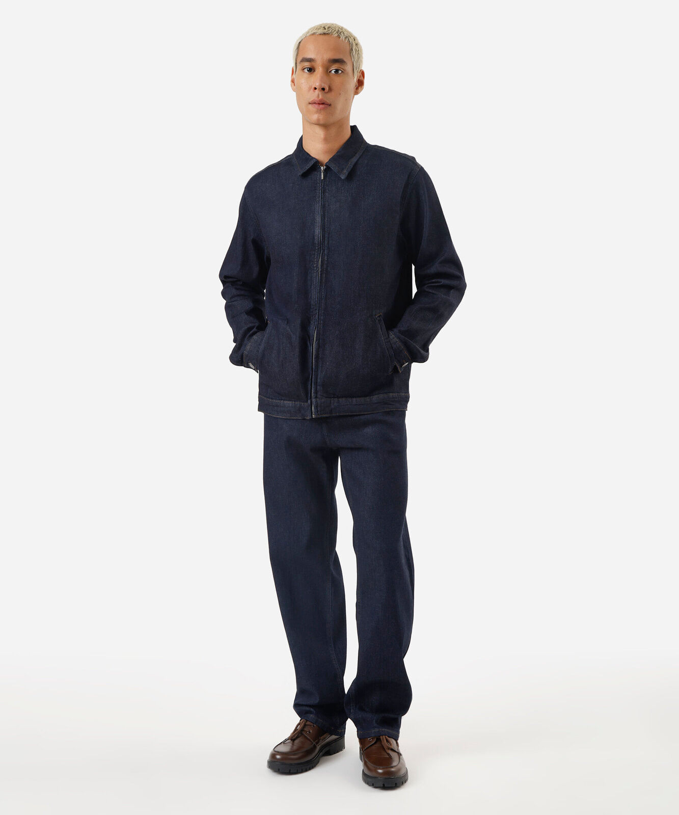 jaqueta masculina jeans azul