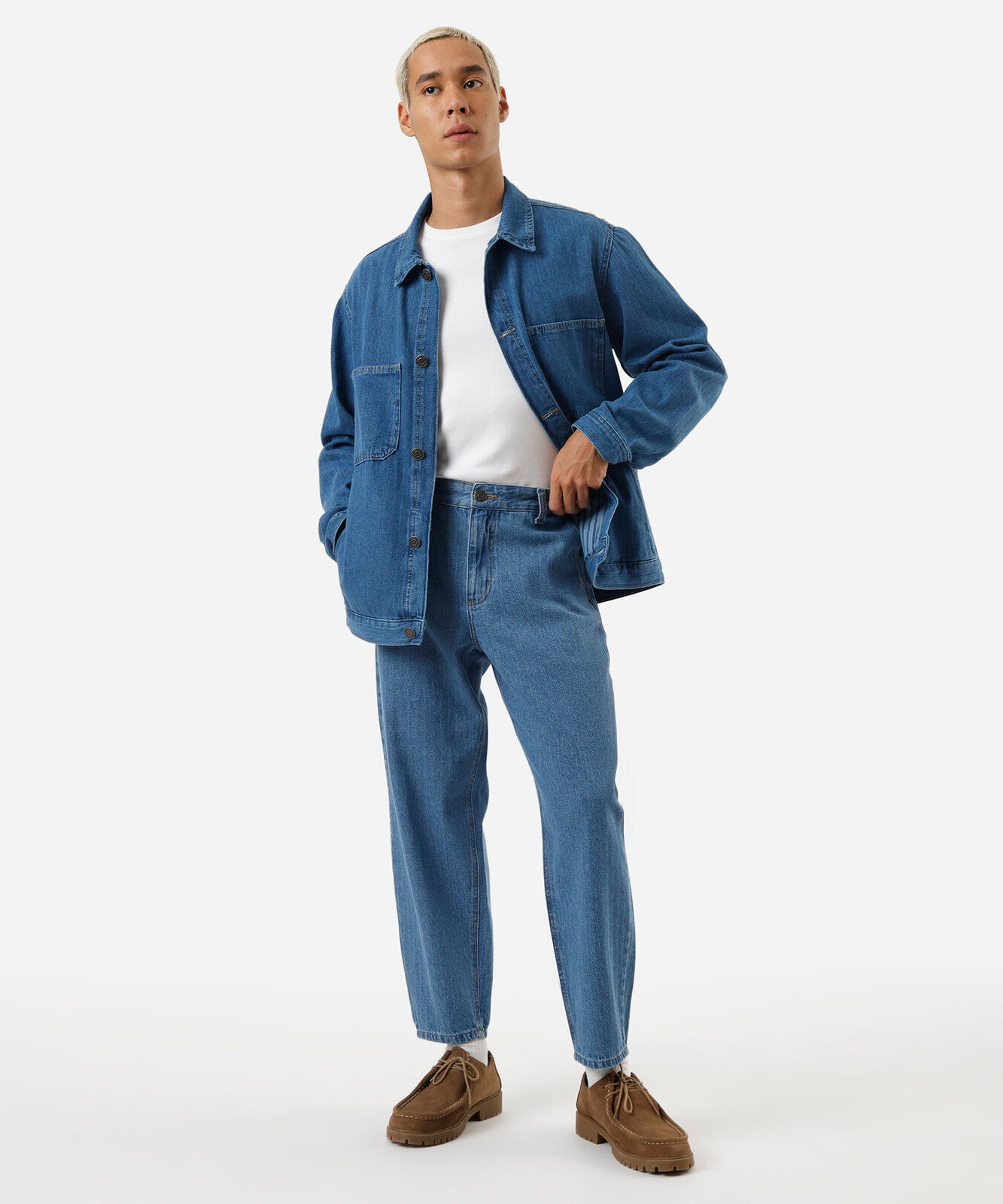 calça jeans masculina relaxed tokyo texturizada azul