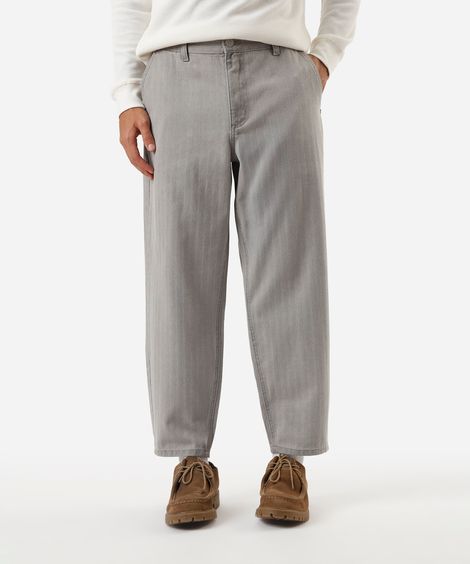 calça chino masculina jeans cinza