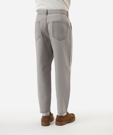calça chino masculina jeans cinza