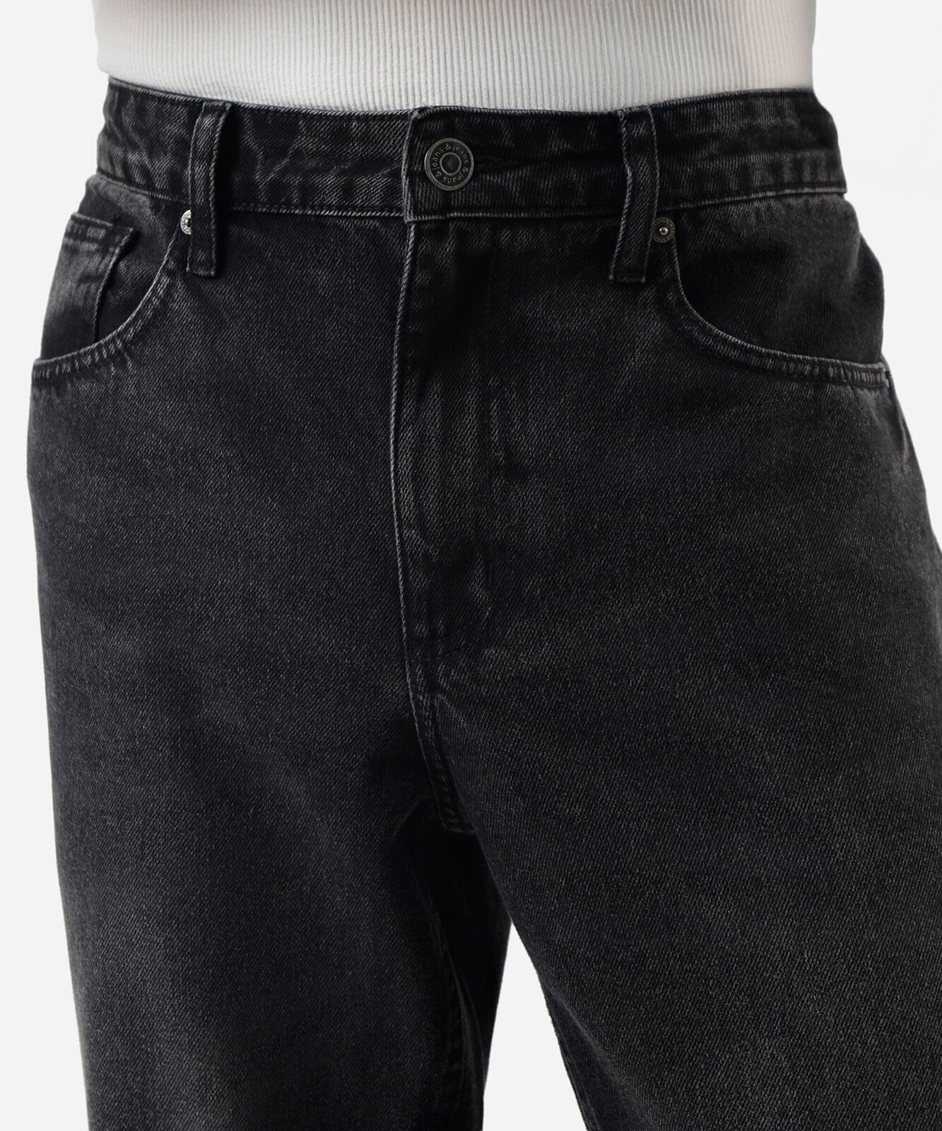 calça flare masculina jeans com barra a fio preta