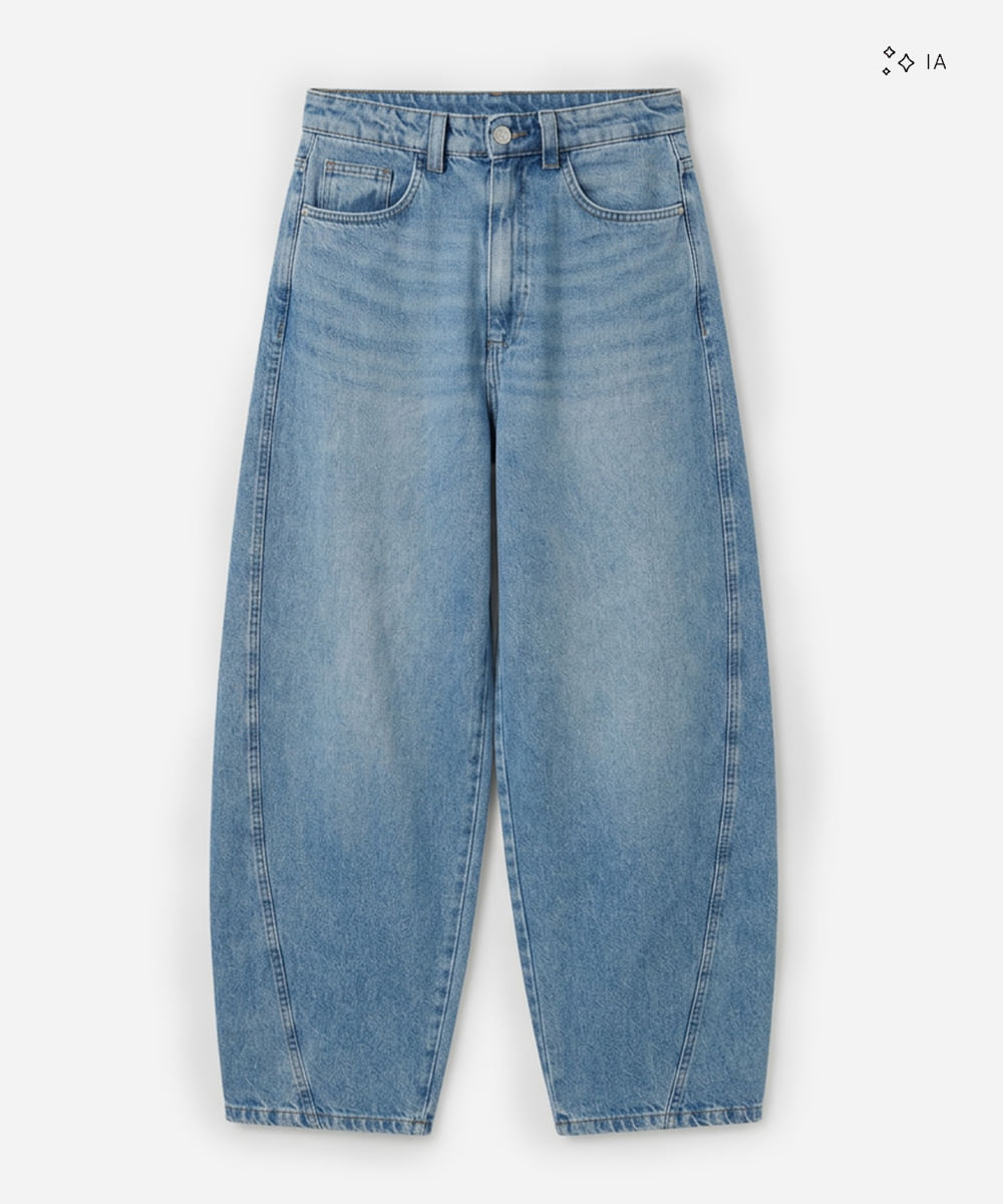 calça super baggy masculina jeans azul