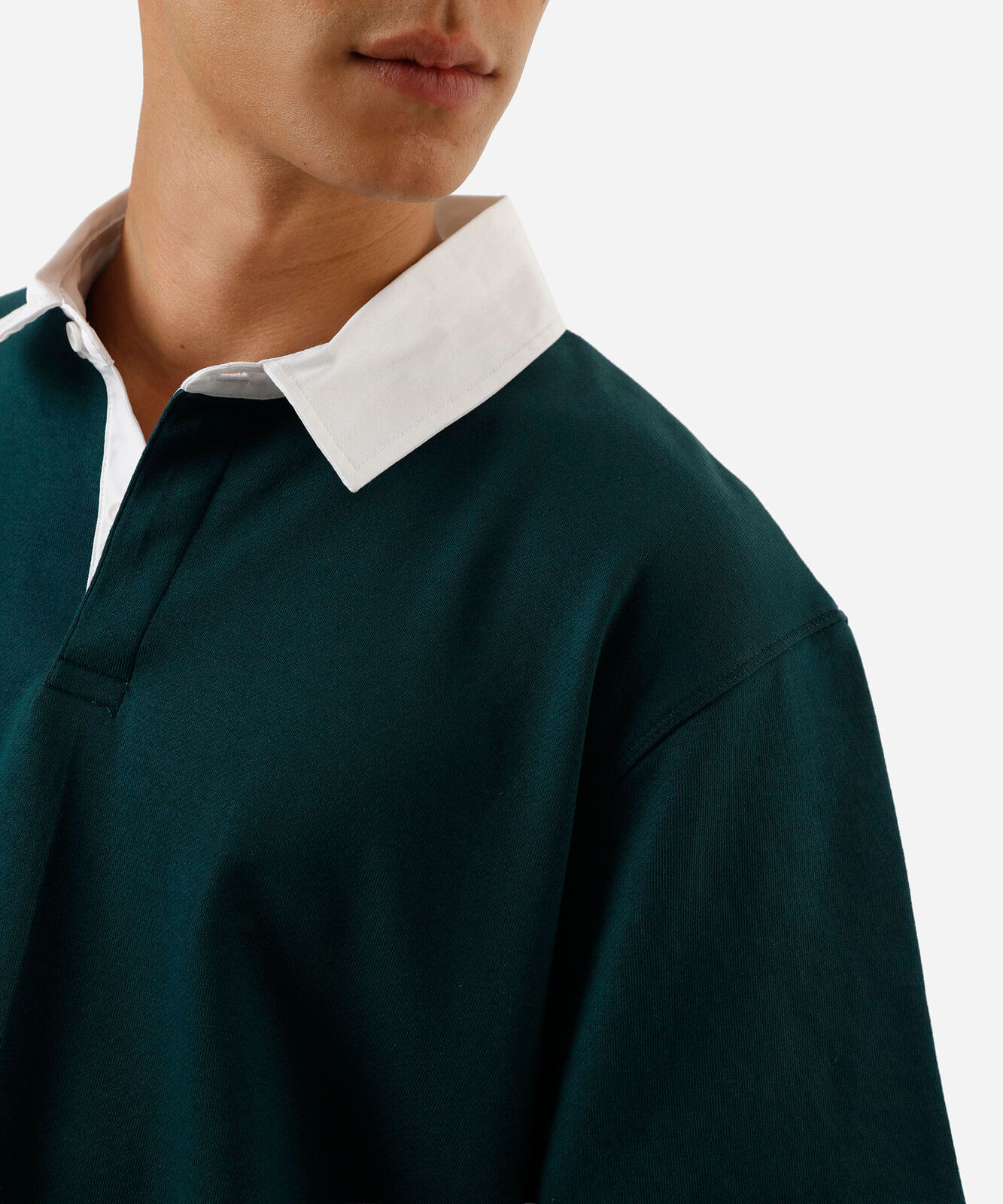 polo masculina de moletom manga curta verde