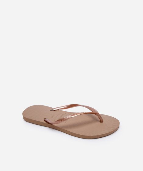 chinelo havaianas slim bege