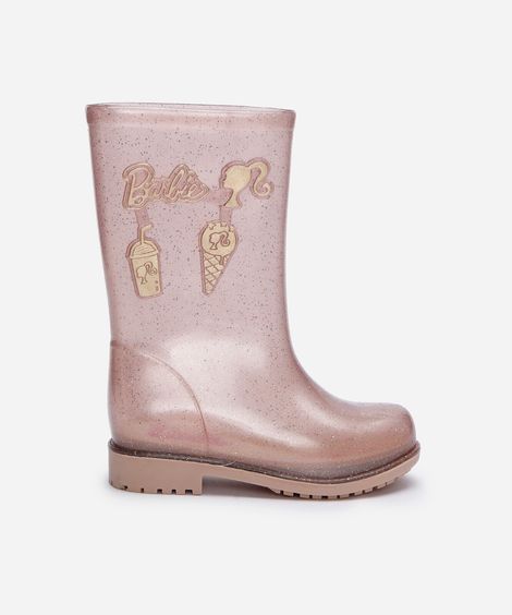 galocha infantil barbie grendene dourada