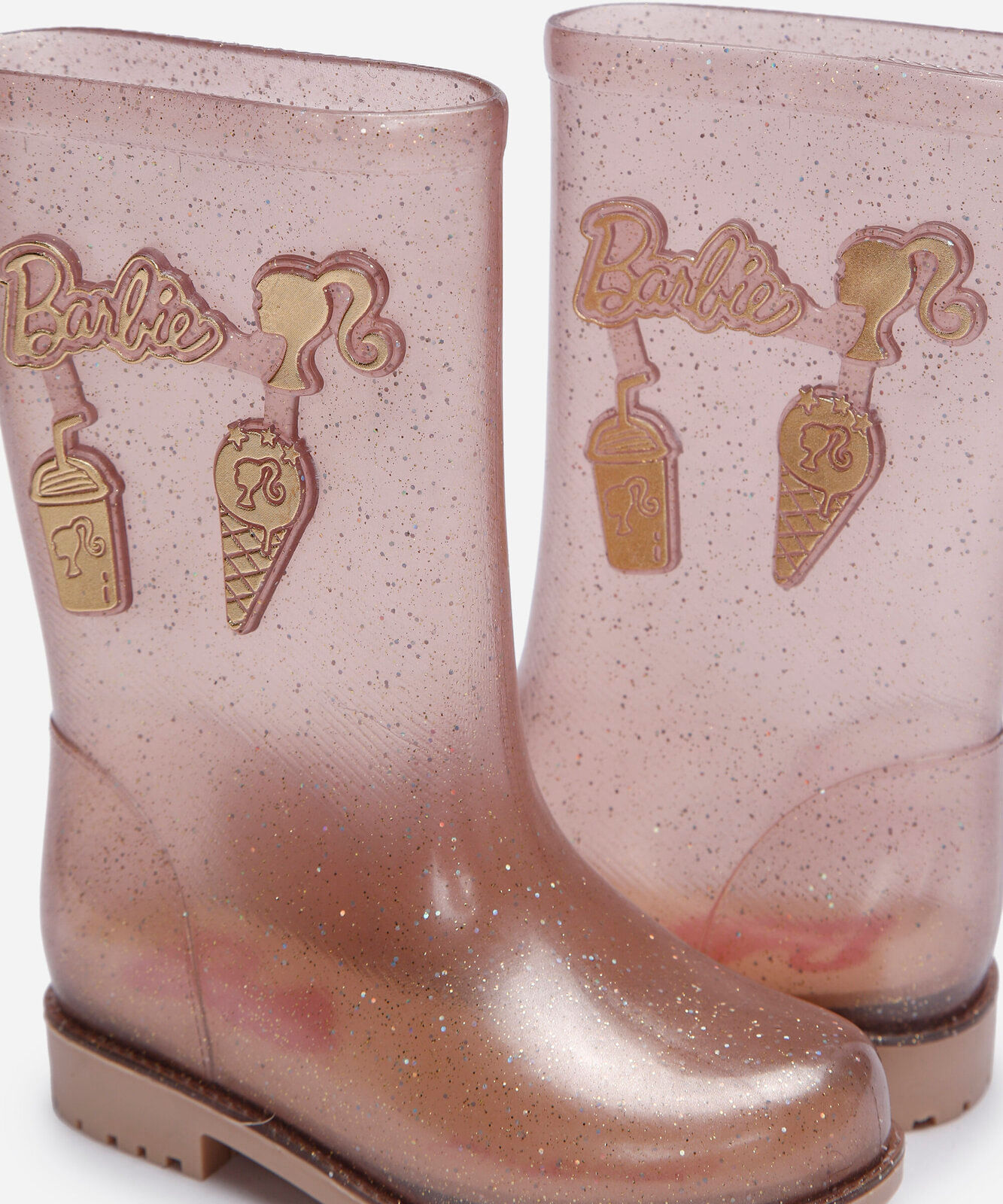 galocha infantil barbie grendene dourada