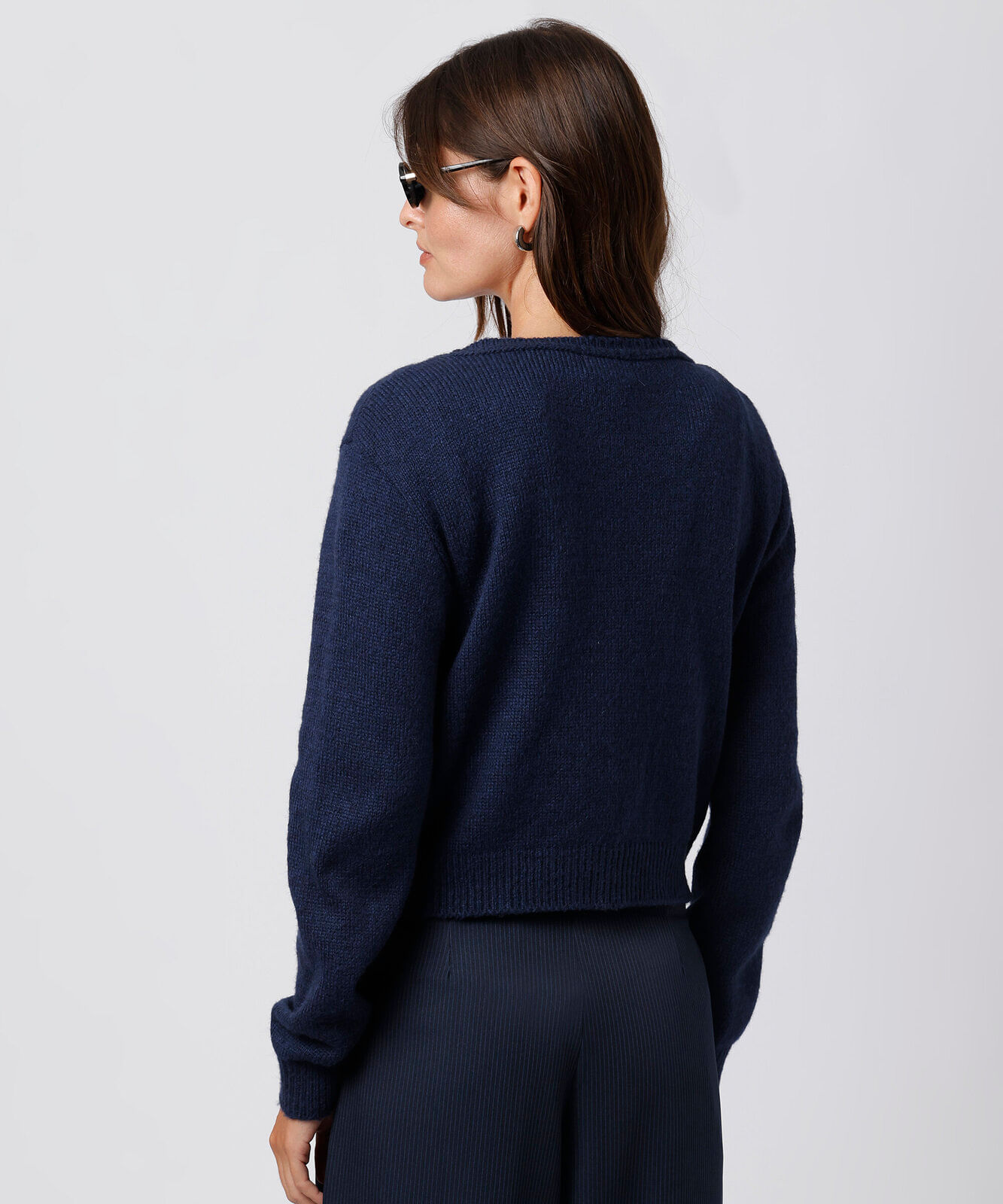cardigan feminino de tricot mindset azul