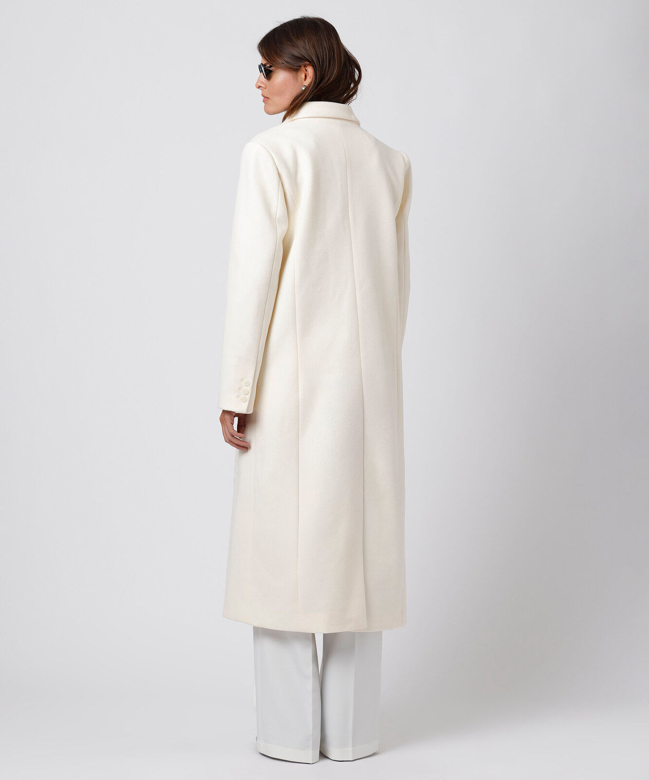 casaco longo feminino texturizado mindset off white