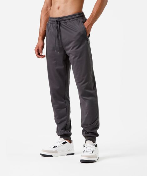 calça jogger esportiva com bolsos cinza