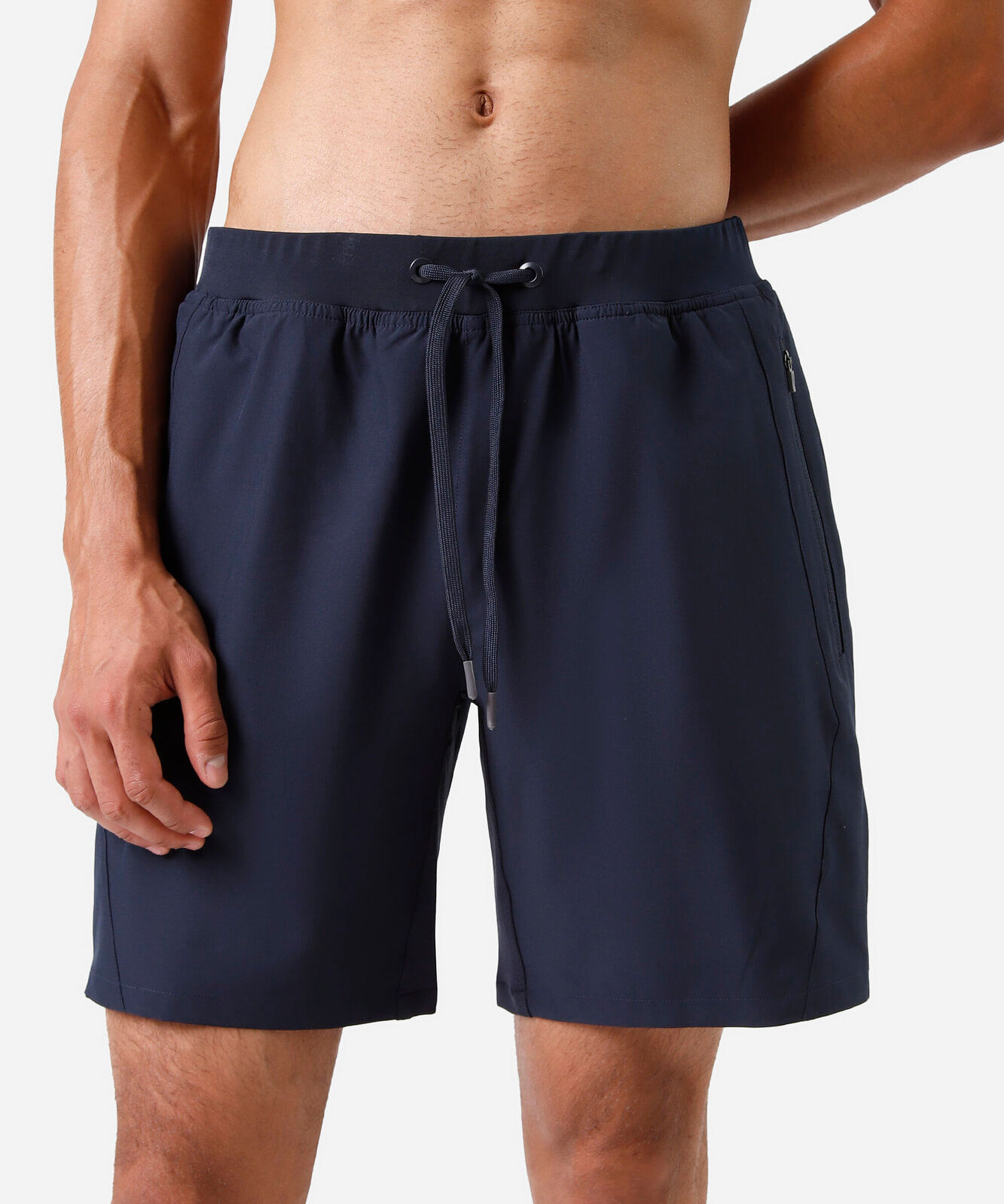 bermuda reta masculina bolso com zíper azul