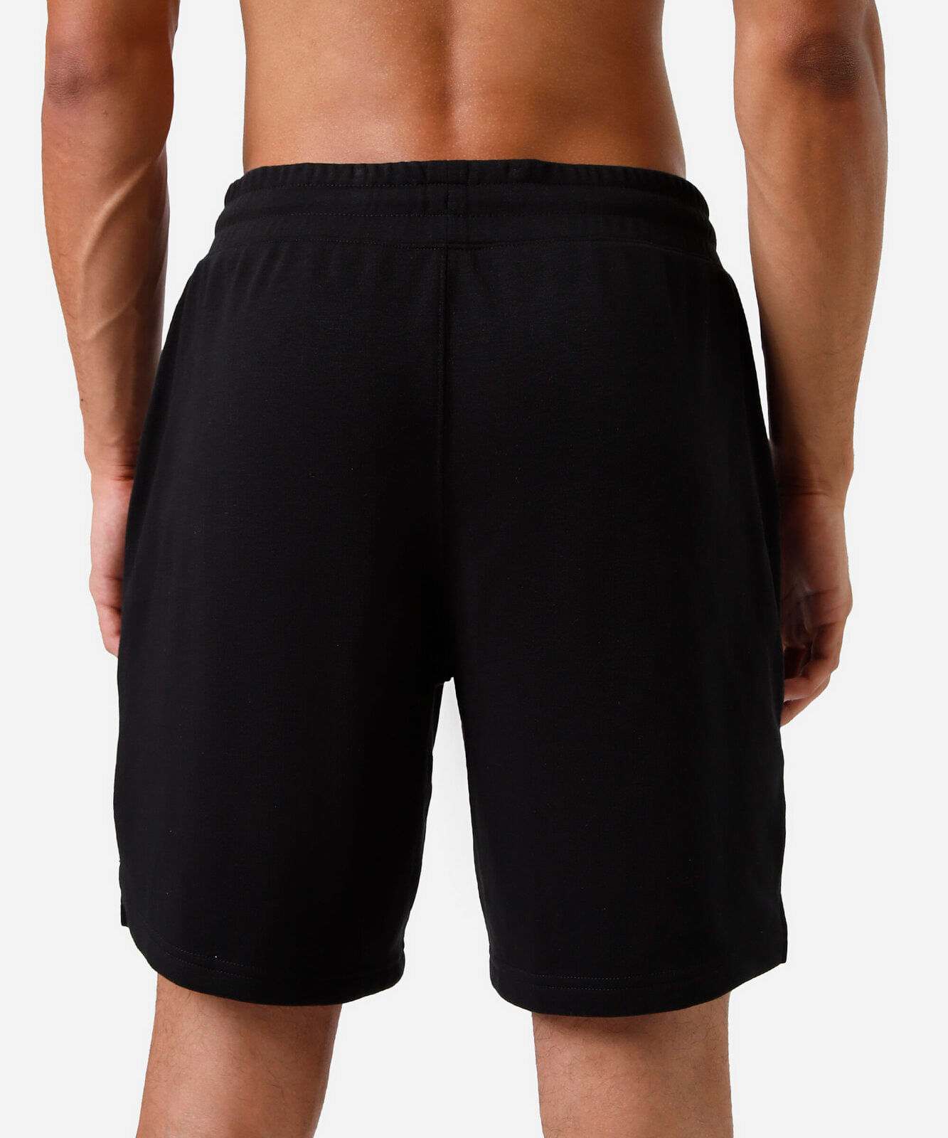 bermuda esportiva reta masculina de moletinho preta