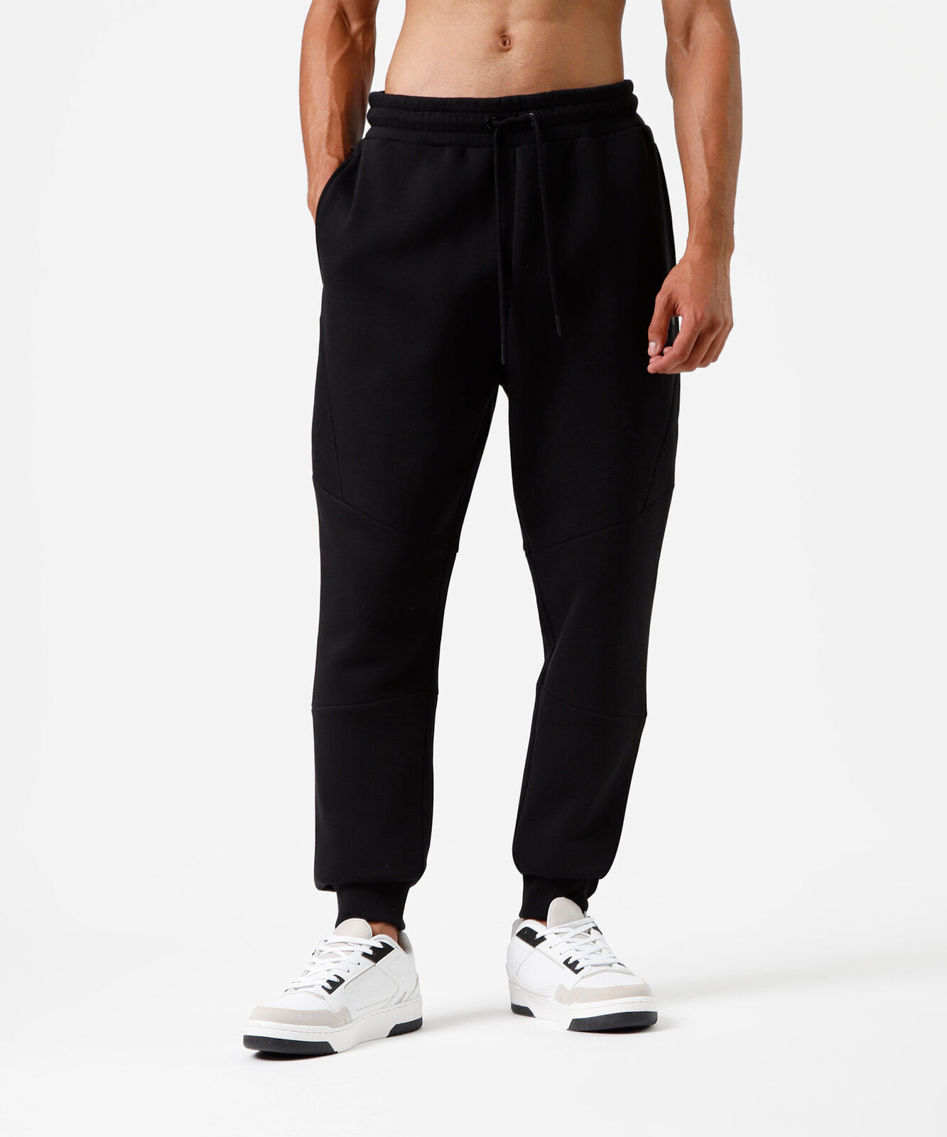 calça jogger masculina de moletom esportiva ace preta