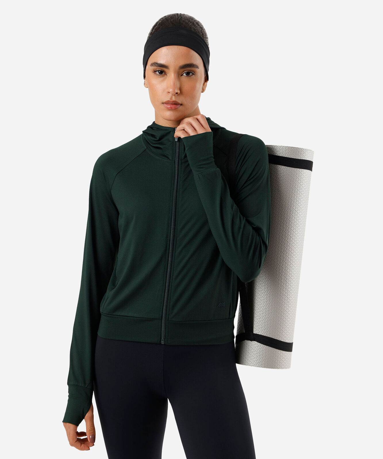 jaqueta feminina com capuz esportiva verde