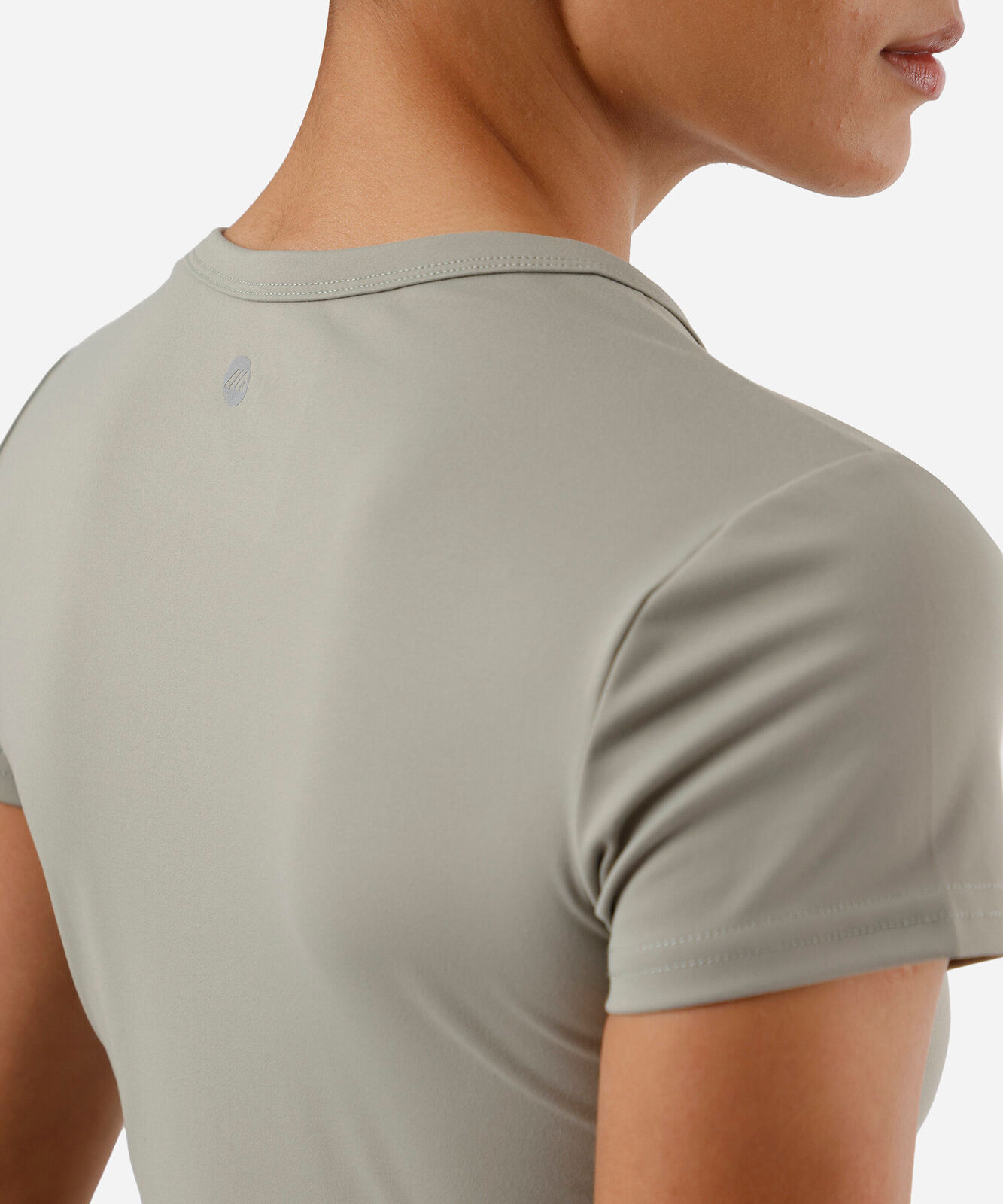 blusa cropped feminino esportivo manga curta verde