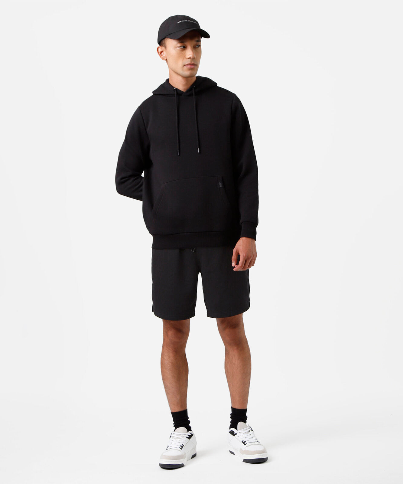 blusão oversized masculina de moletom esportivo preto