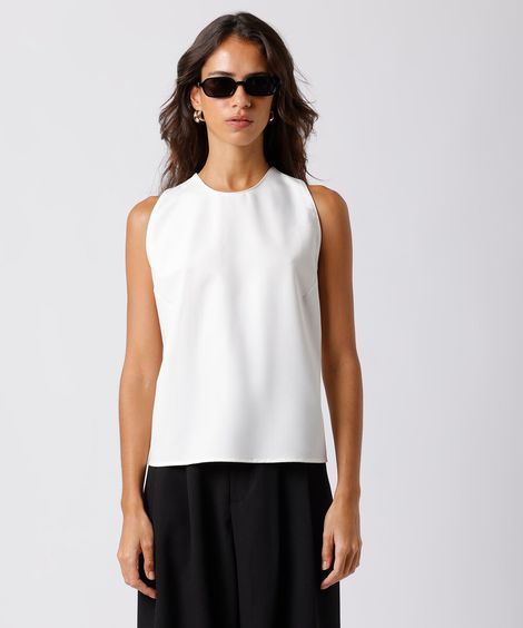 regata feminina com viscose mindset off white