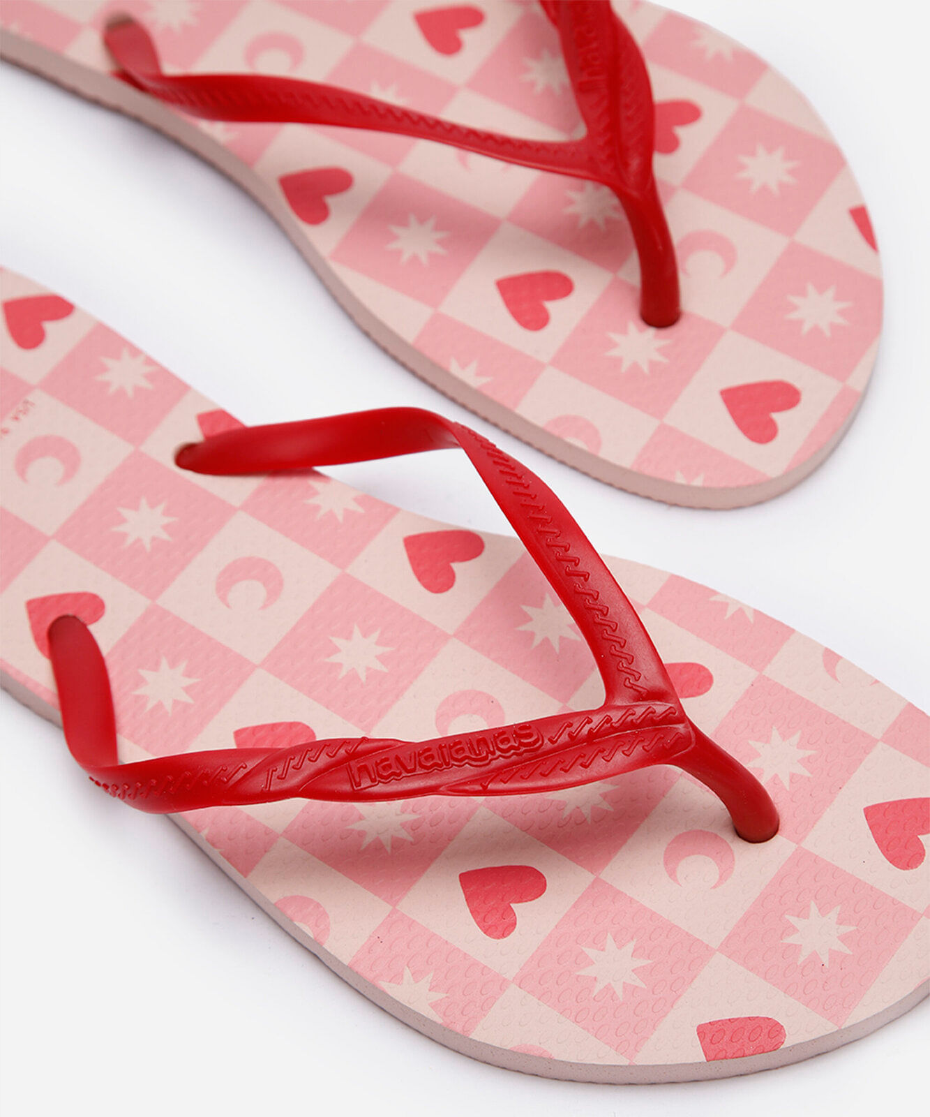 chinelo havaianas fantasy quadriculado rosa