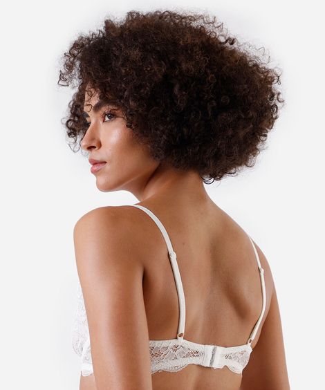 sutiã meia taça básico renda off white