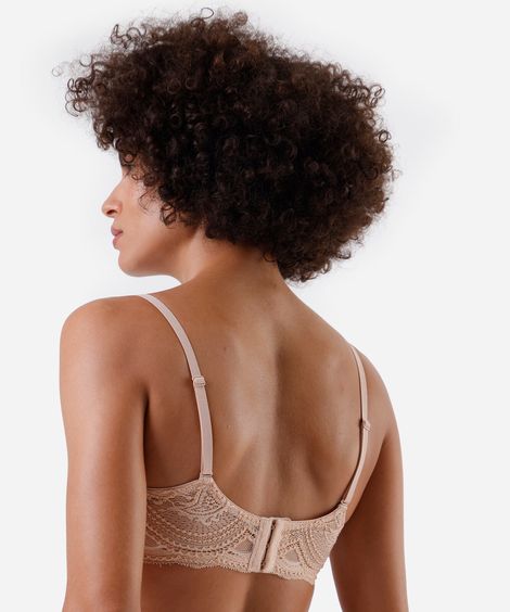 sutiã meia taça feminino com renda bege