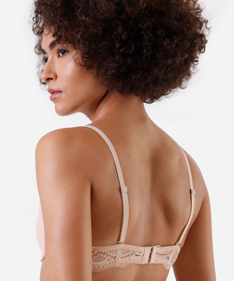 sutiã meia taça feminino com renda bege