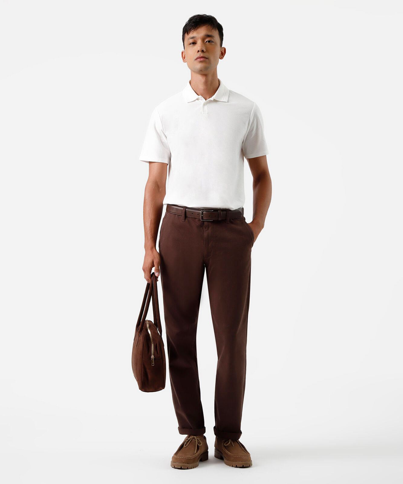 polo masculina de algodão manga curta off white