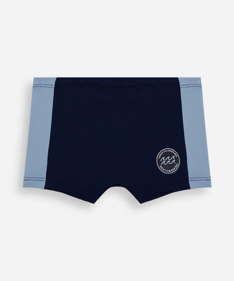 sunga infantil com recortes azul