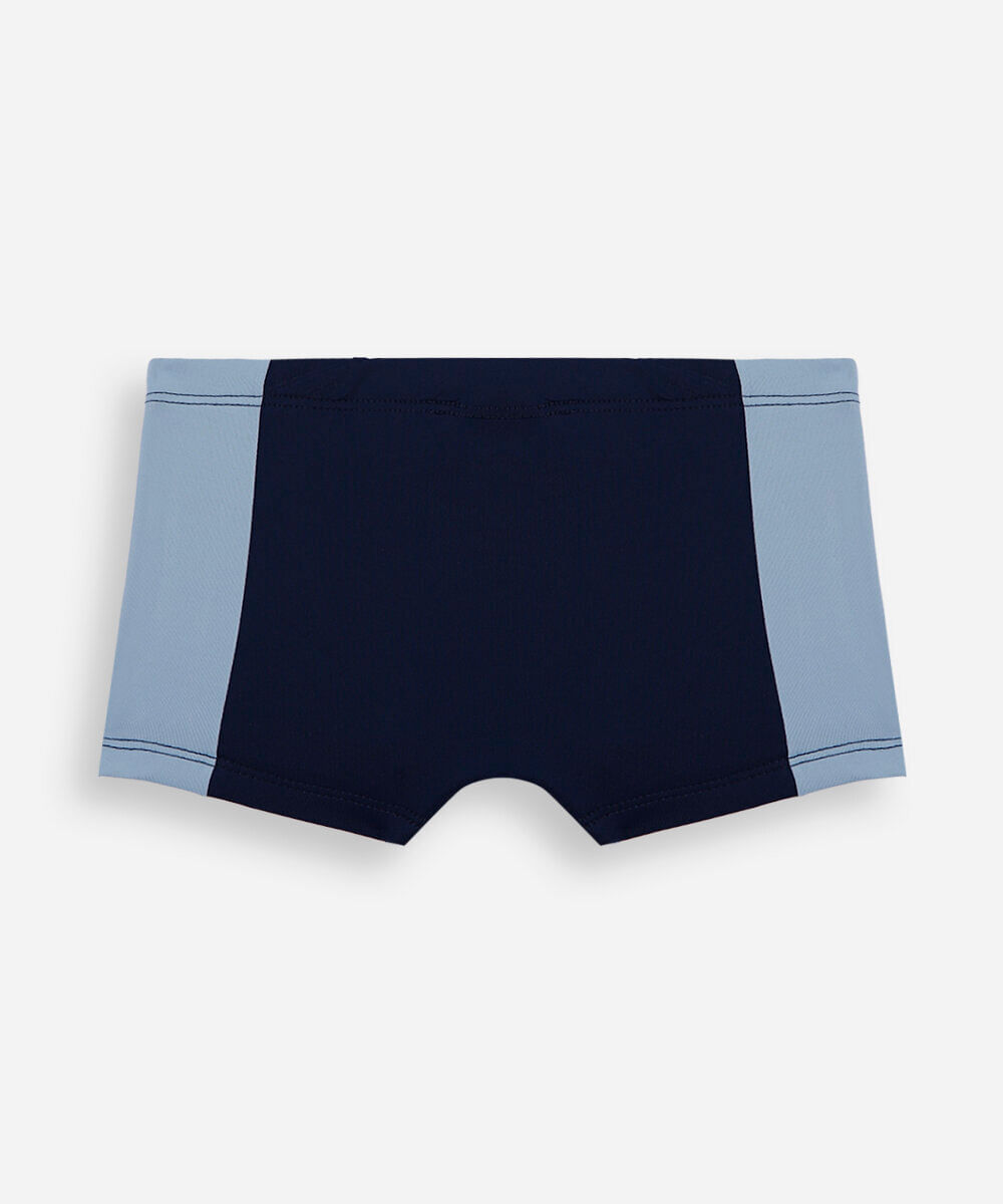sunga infantil com recortes azul
