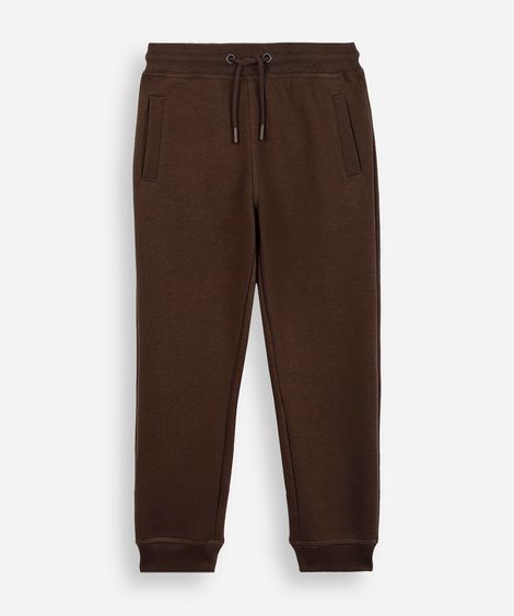 calça jogger infantil de moletom marrom
