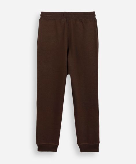 calça jogger infantil de moletom marrom