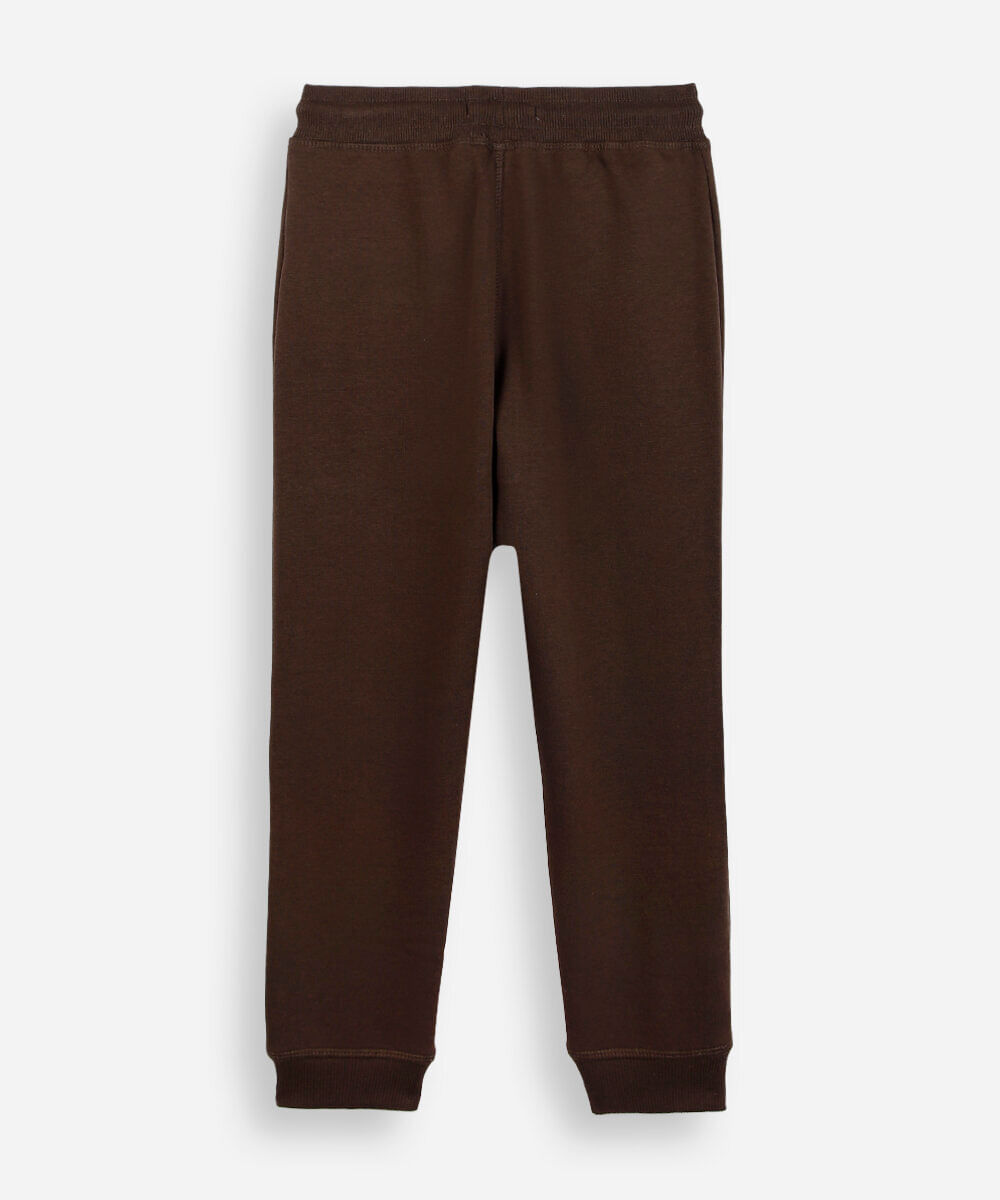 calça jogger infantil de moletom marrom