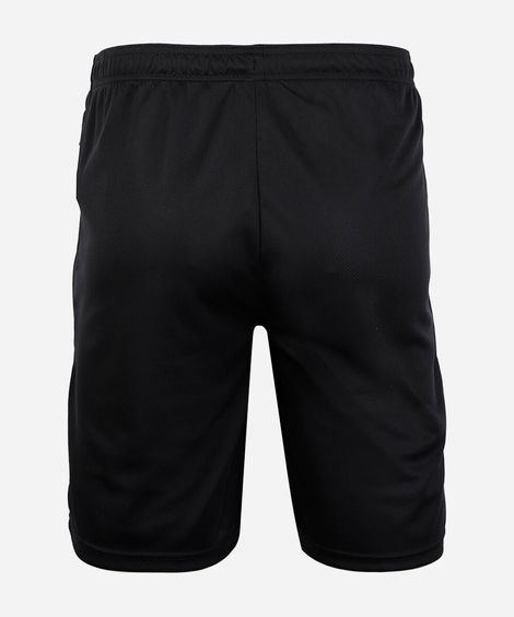 bermuda juvenil esportiva bolsos com zíper preta