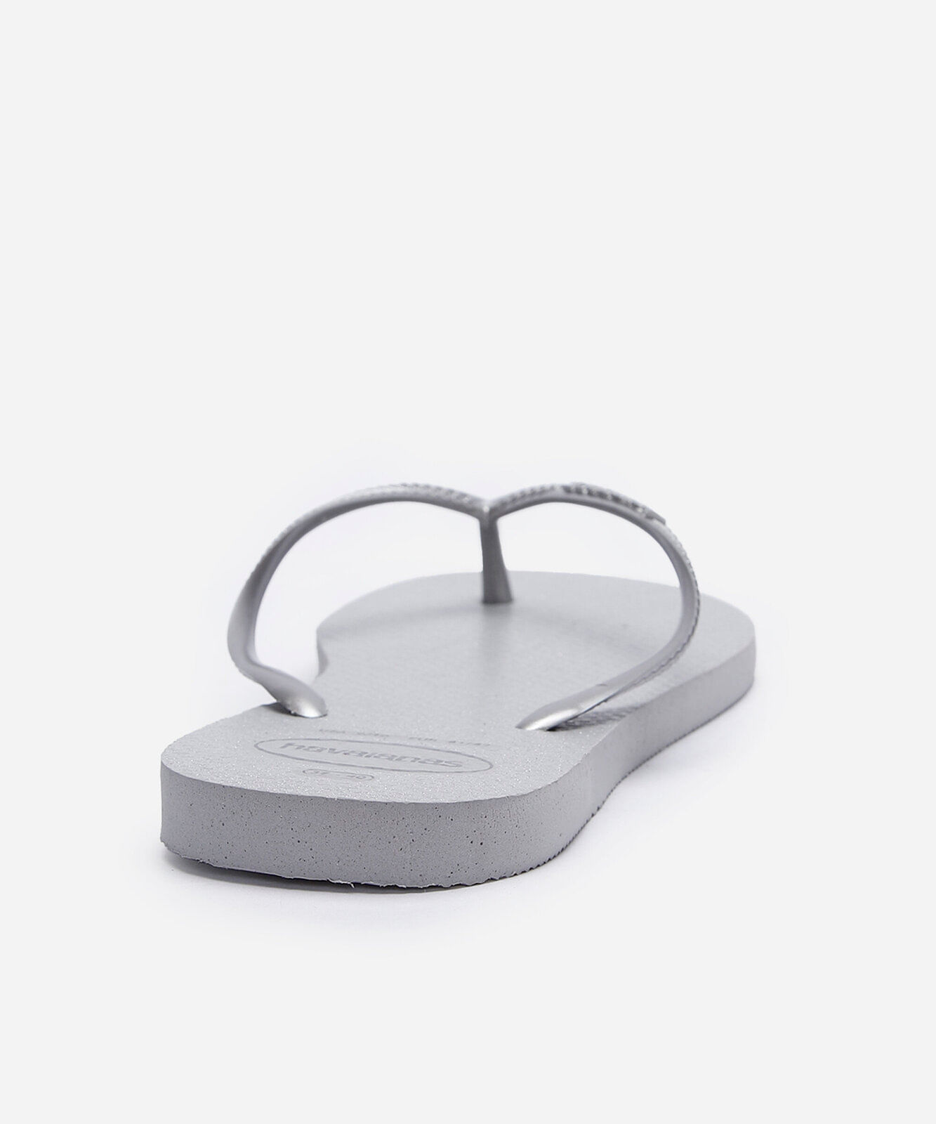 chinelo feminino havaianas slim gloss cinza