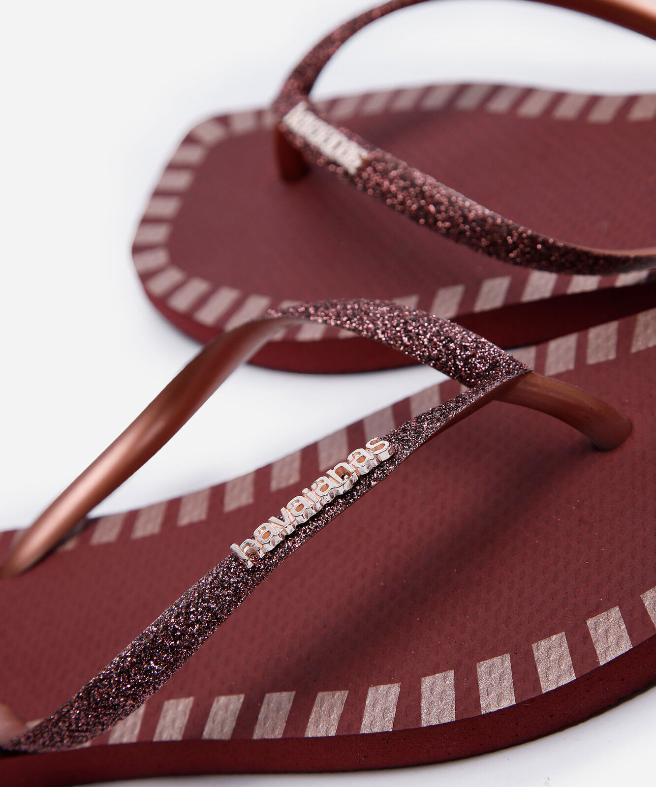 chinelo havaianas feminino square glitter contur  roxo