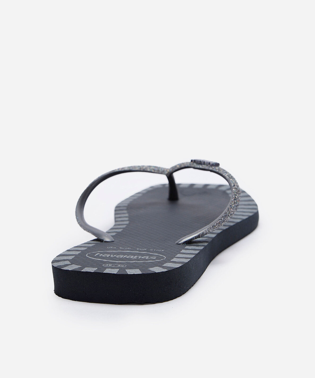 chinelo havaianas feminino square glitter contur preto