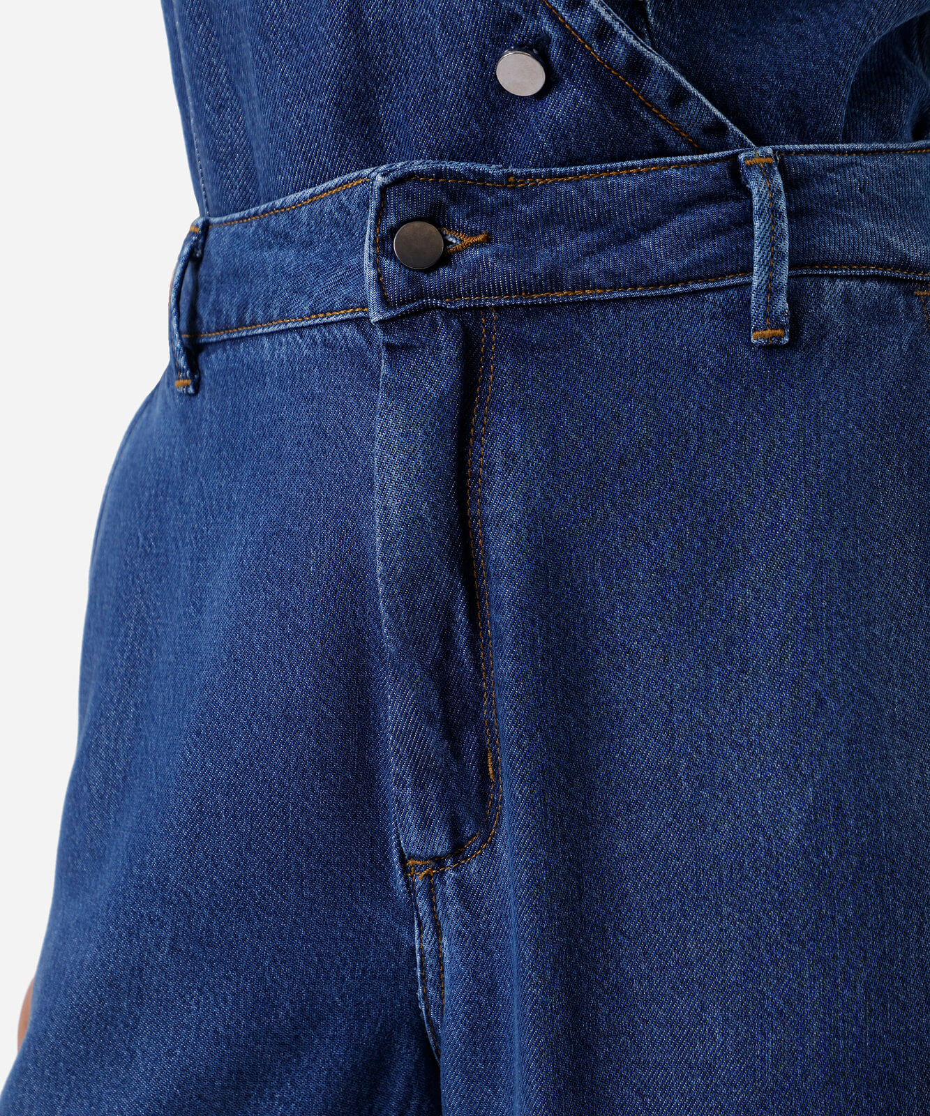 calça super wide leg feminina jeans cintura alta azul