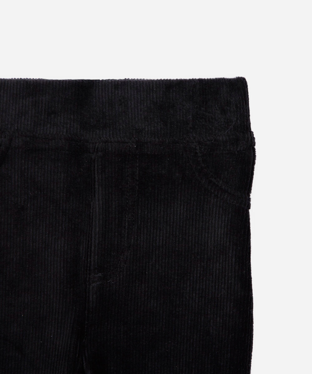 calça legging infantil aveludada preta