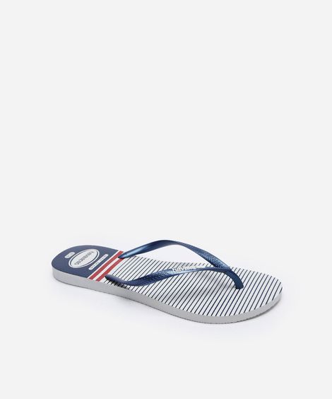 chinelo feminino havaianas slim nautical branco