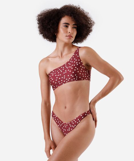 biquíni calcinha asa delta feminino poá vinho