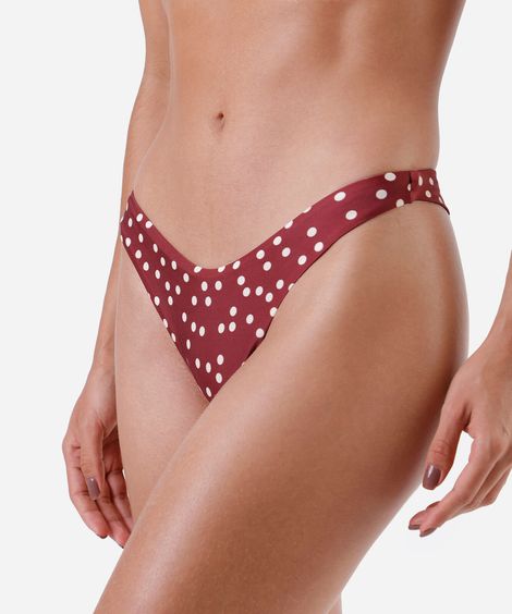 biquíni calcinha asa delta feminino poá vinho