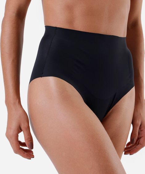 calcinha hot pant feminina de poliamida dilady preta