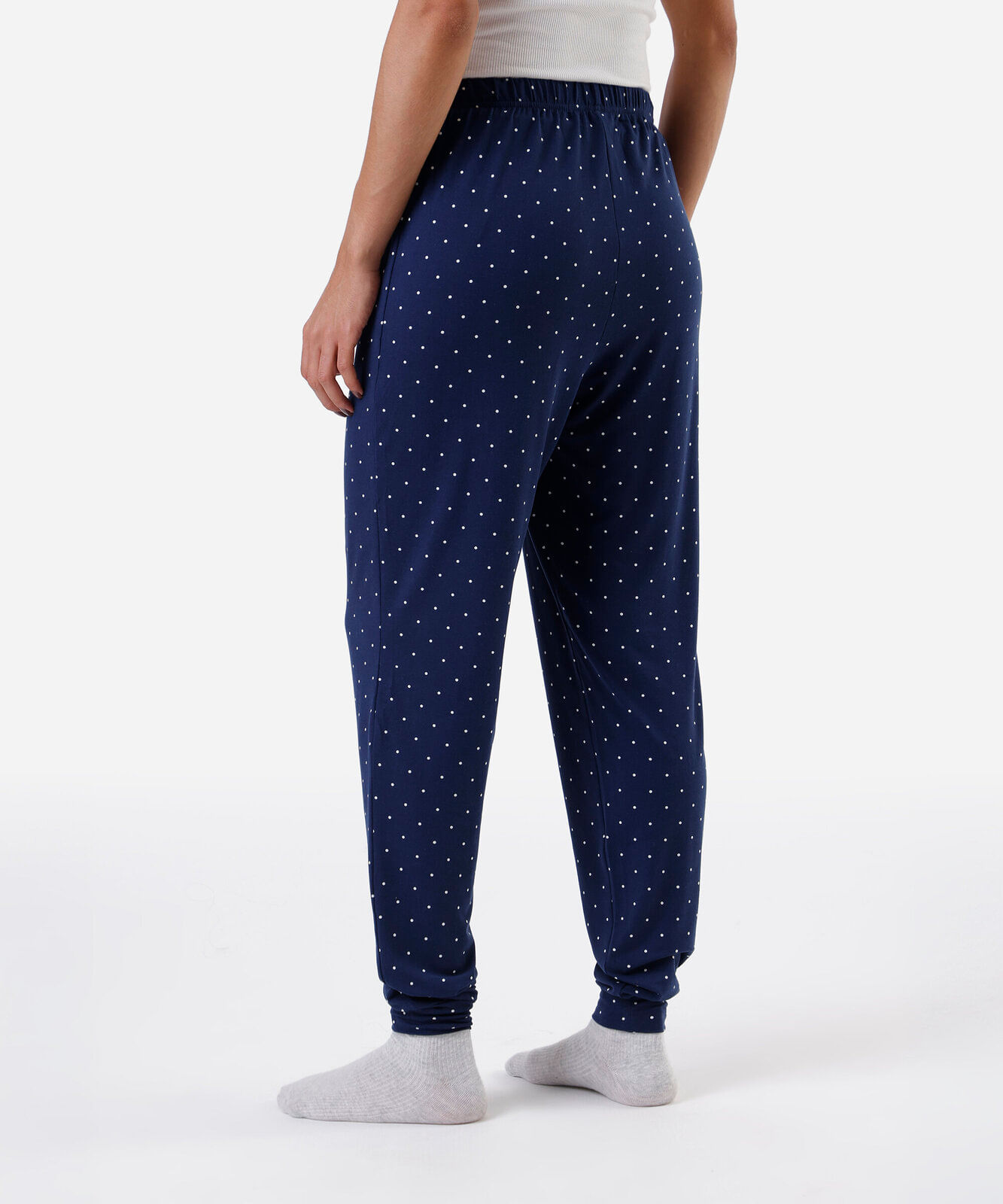 calça de pijama avulsa feminina poá azul