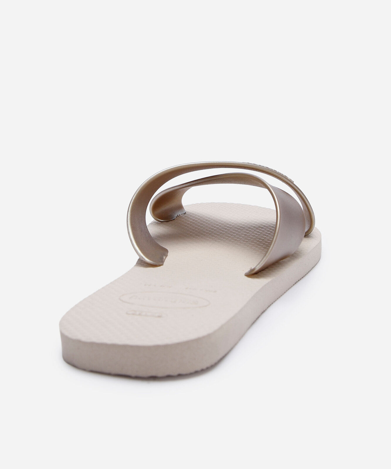 rasteirinha havaianas aqua metallic bege