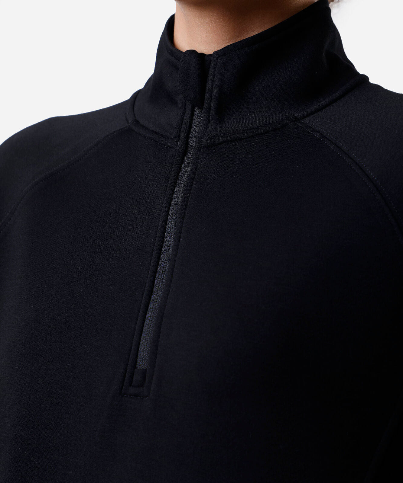 blusão feminino esportivo ace com zíper bolso canguru preto