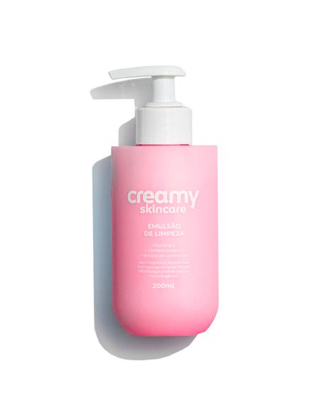 emulsão creamy de limpeza facial 200ml