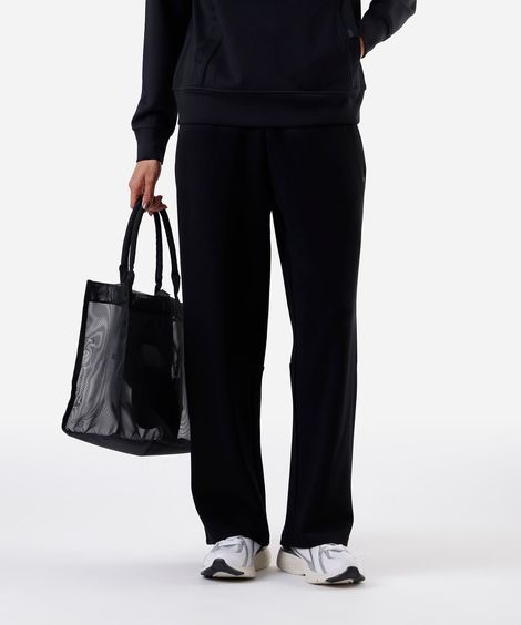 calça reta feminina esportiva ace preta