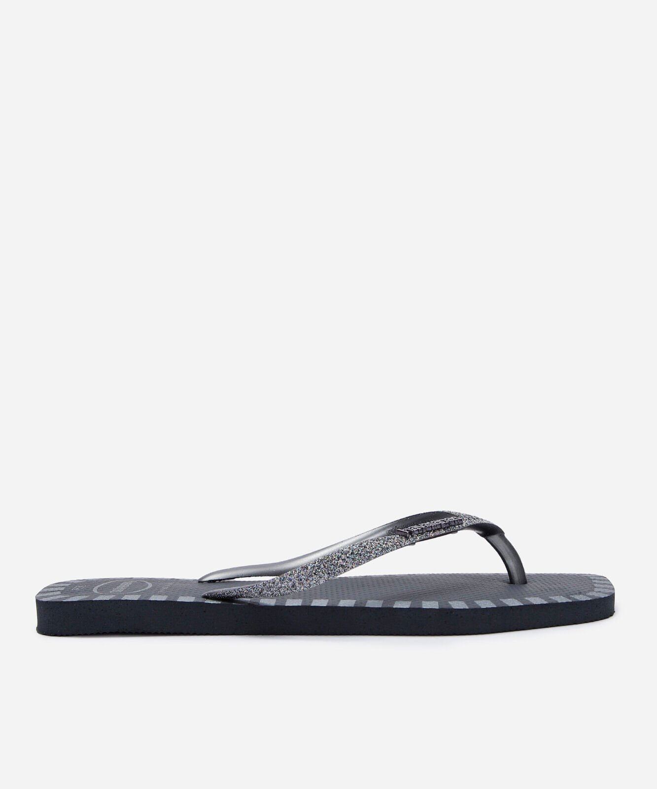 chinelo havaianas feminino square glitter contur preto