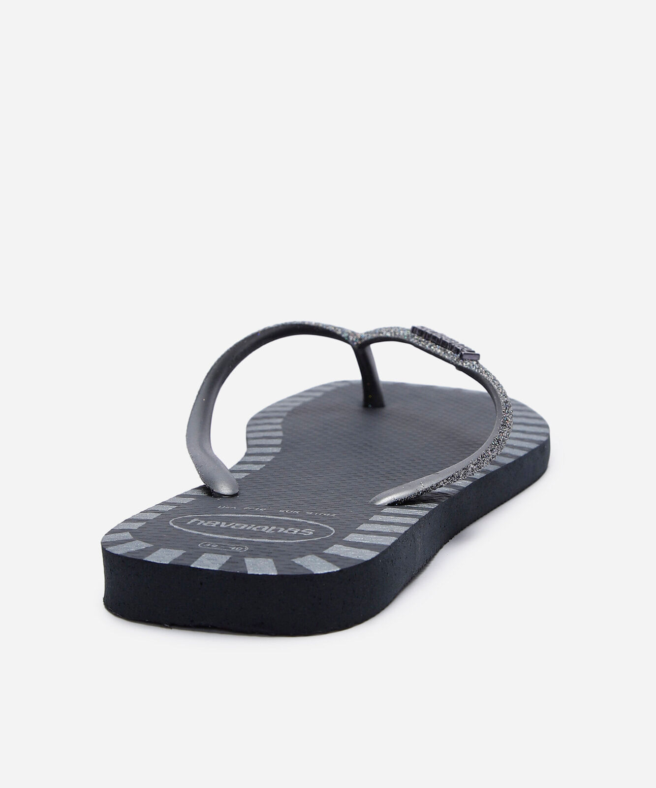 chinelo havaianas feminino square glitter contur preto